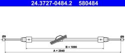 ATE Cablu, frana de parcare ATE 24.3727-0484.2 (24.3727-0484.2) - automobilus