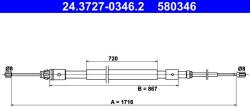 ATE Cablu, frana de parcare ATE 24.3727-0346.2 (24.3727-0346.2)
