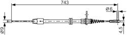 Bosch Cablu, Frana De Parcare 1987482329 Mercedes-Benz C-Class/Cls/Cls Shooting Brake (1987482329)