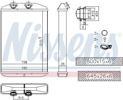 NISSENS 73344 Schimbator caldura, incalzire habitaclu