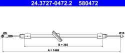 ATE Cablu, Frana De Parcare 24.3727-0472.2 Mercedes-Benz Sprinter 3, 5-T/Sprinter 3-T (24.3727-0472.2)