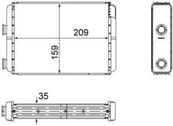 MAHLE Schimbator Caldura, Incalzire Habitaclu Ah60000S Fiat Doblo/Idea/Punto