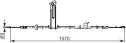 Bosch Cablu, Frana De Parcare 1987482833 Ford Transit V363