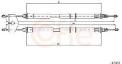 COFLE Cablu, frana de parcare COFLE 11.5453 (11.5453) - automobilus