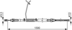 Bosch Cablu, Frana De Parcare 1987477175 Ford Transit Ford Australia Transit (1987477175)