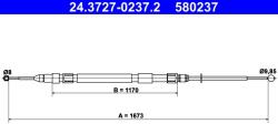 ATE Cablu, Frana De Parcare 24.3727-0237.2 Bmw 5 (24.3727-0237.2)