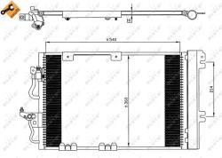 NRF Condensator, Climatizare 35554 Opel Astra H/Astra H Classic/Astra H Gtc/Zafira B (35554)