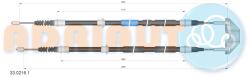 ADRIAUTO Cablu, Frana De Parcare Spate 33.0216. 1 Opel Astra H/Astra H Classic/Astra H Gtc
