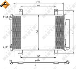 NRF Condensator, Climatizare 35854 Opel Agila Suzuki Splash Vauxhall Agila Mk Ii