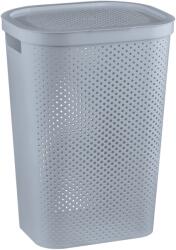 Curver Cos de rufe Curver Infinity Dots 60L gri cu capac, 35x44x60 cm (2212653)