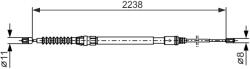 Bosch Cablu, Frana De Parcare 1987482373 Peugeot 508/508 I/508 Sw I