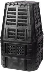 Qbrick Patrol Compostor de gradina ECO Multi 1000 L, negru, din PE (255078) Compostator