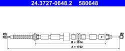 ATE Cablu, frana de parcare ATE 24.3727-0648.2 (24.3727-0648.2) - automobilus