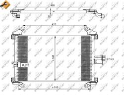 NRF Condensator, Climatizare 35494 Citroën Jumper I Fiat Ducato Peugeot Boxer