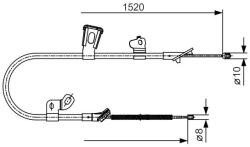 Bosch Cablu, frana de parcare BOSCH 1 987 477 918 (1 987 477 918)