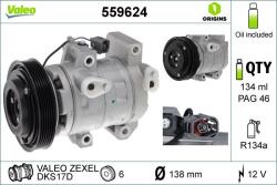 VALEO Compresor, climatizare VALEO ORIGINS NEW OE TECHNOLOGY 559624 (559624)