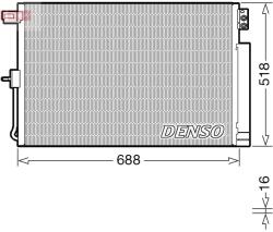 DENSO Condensator, climatizare DENSO DCN06019 (DCN06019) - automobilus