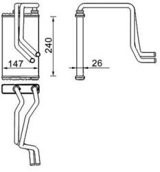 MAHLE Schimbător de căldură, încălzire habitaclu MAHLE BEHR AH 271 000S (AH 271 000S)
