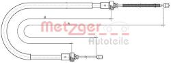 Metzger Autoteile Cablu, frana de parcare METZGER AUTOTEILE 10.6893 (10.6893)