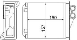 MAHLE Schimbător de căldură, încălzire habitaclu MAHLE BEHR AH 168 000S (AH 168 000S)