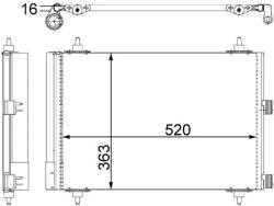 MAHLE Condensator, Climatizare Ac447000S Citroën Berlingo / Berlingo First