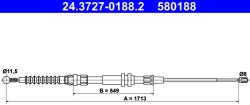 ATE Cablu, Frana De Parcare 24.3727-0188.2 Vw Caddy/Caddy Iii (24.3727-0188.2)