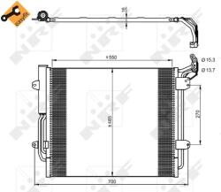 NRF Condensator, Climatizare 350054 Seat Alhambra Vw Sharan (350054)