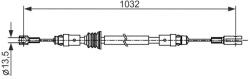 Bosch Cablu, frana de parcare BOSCH 1 987 482 548 (1 987 482 548) - automobilus