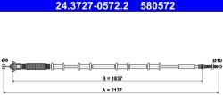 ATE Cablu, Frana De Parcare 24.3727-0572.2 Fiat Doblo (24.3727-0572.2)