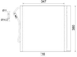 MAHLE Condensator, Climatizare Ac451000S Smart Cabrio/City-Coupe/Crossblade/Fortwo