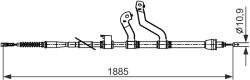Bosch Cablu, Frana De Parcare 1987482573 Hyundai I30/I30 Kombi (1987482573)