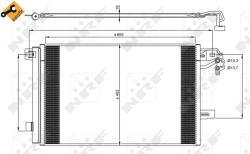 NRF Condensator, Climatizare 350064 Vw California T5/Multivan T5/Transporter T5
