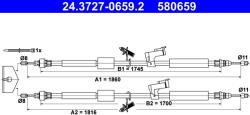 ATE Cablu, Frana De Parcare 24.3727-0659.2 Ford C-Max/Focus C-Max/Focus Ii (24.3727-0659.2)
