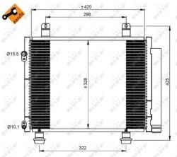 NRF Condensator, Climatizare 350208 Opel Agila Suzuki Splash Vauxhall Agila Mk Ii