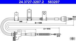 ATE Cablu, Frana De Parcare 24.3727-3207.2 Kia Picanto I