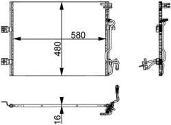 MAHLE Condensator, climatizare MAHLE BEHR *** PREMIUM LINE *** AC 364 000P (AC 364 000P)