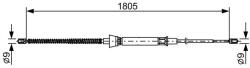 Bosch Cablu, frana de parcare BOSCH 1 987 482 646 (1 987 482 646)