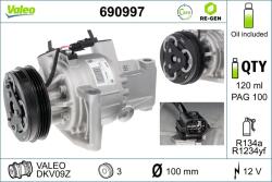 VALEO Compresor, climatizare VALEO RE-GEN REMANUFACTURED 690997 (690997)
