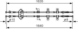 Bosch Cablu, Frana De Parcare 1987482054 Mazda 6 (1987482054)
