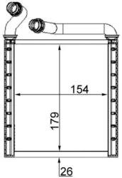 MAHLE Schimbator Caldura, Incalzire Habitaclu Ah223000S Skoda Superb Ii/Yeti Vw Cc B7 (AH223000S)