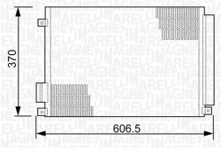 MAGNETI MARELLI Condensator, Climatizare 350203497000 Fiat 500/500 C/500L/Panda Ford Ka (350203497000)
