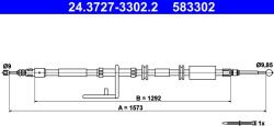 ATE Cablu, Frana De Parcare 24.3727-3302.2 Land Rover Freelander 2