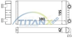 TITANX Schimbător de căldură, încălzire habitaclu TITANX HT129002 (HT129002)