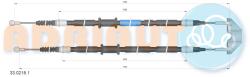 ADRIAUTO Cablu, Frana De Parcare Spate 33.0218. 1 Opel Astra H/Astra H Classic (33.0218.1)