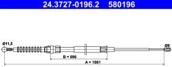 ATE Cablu, Frana De Parcare 24.3727-0196.2 Vw Touran (24.3727-0196.2)
