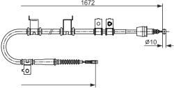 Bosch Cablu, Frana De Parcare 1987482713 Hyundai Elantra Iv/I30