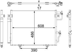 MAHLE Condensator, Climatizare Ac475001S Mitsubishi Pajero/Pajero Ii/Pajero Iii (AC475001S)