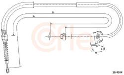 COFLE Cablu, frana de parcare COFLE 10.4304 (10.4304) - automobilus