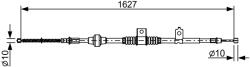 Bosch Cablu, Frana De Parcare 1987482518 Mitsubishi Asx/Outlander Ii