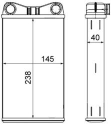 MAHLE Schimbător de căldură, încălzire habitaclu MAHLE BEHR AH 7 000S (AH 7 000S)